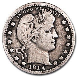1914-S Barber Quarter VG (Details) 1914-S Barber Quarter VG (Details)